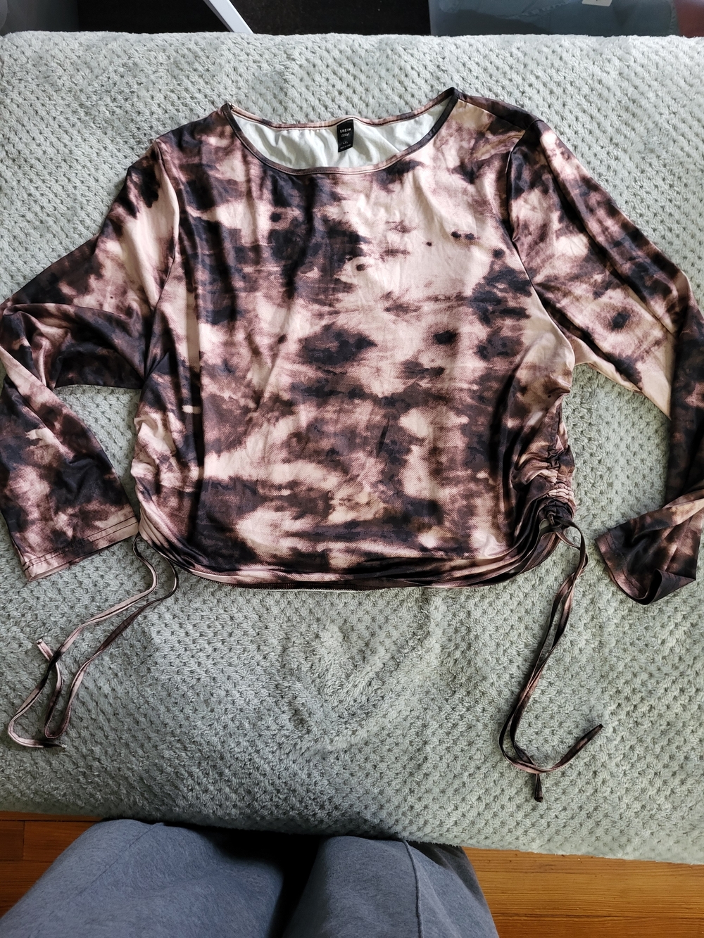 SHEIN Long Sleeve Drawstring Top 4xl